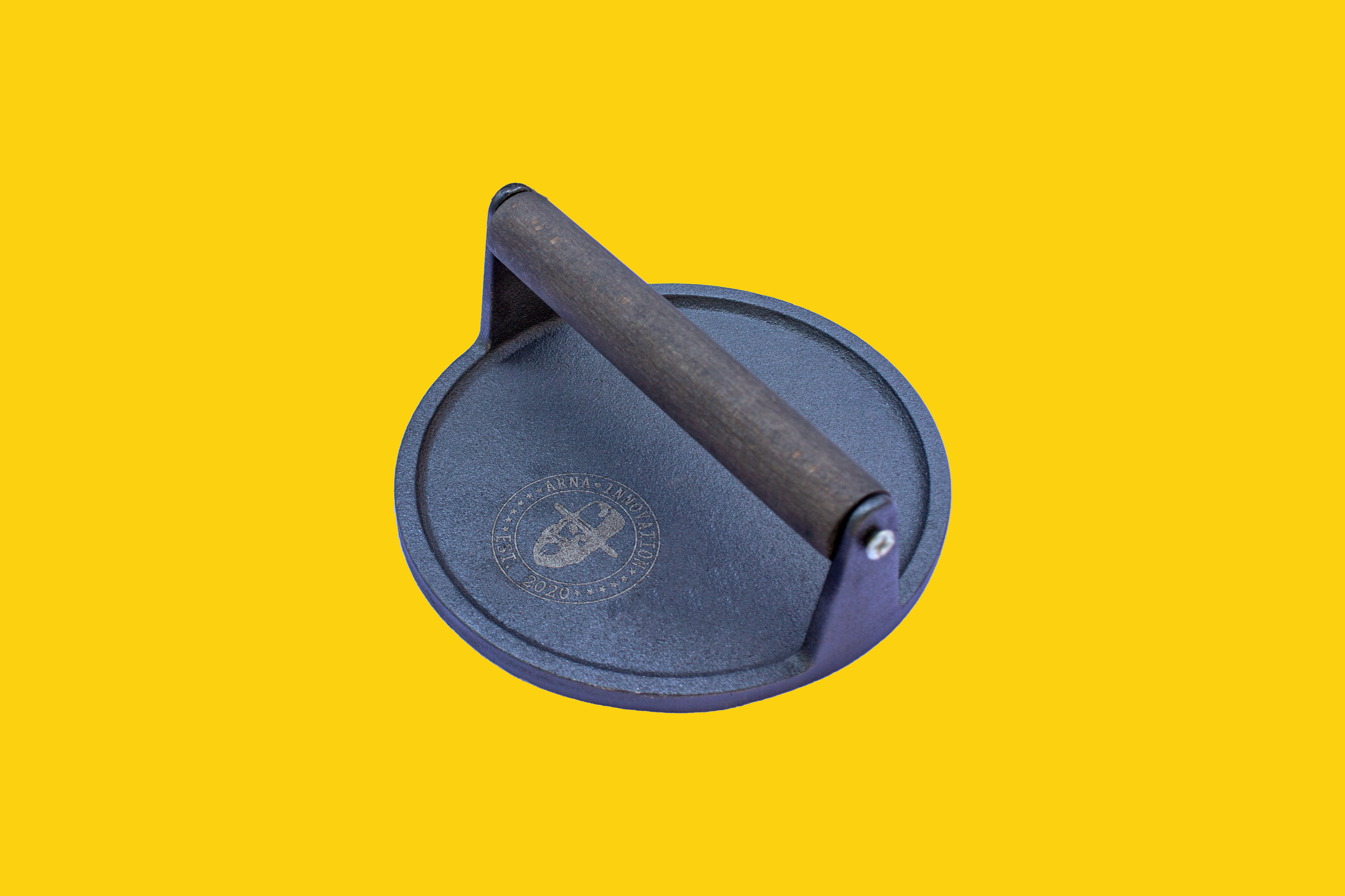7" Smash Burger Press Achieve the ultimate steakhouse-style crust with the ARNA 7" Cast Iron Smash Burger Press. Engineered with heavy-duty weight for flawless searing, crisp edges, and restaurant-quality smash burgers at home.