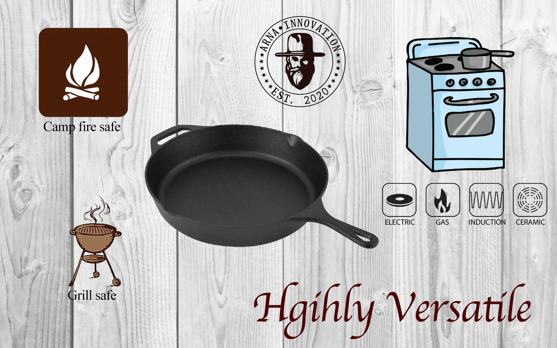 Classic 12" Pre-Seasoned Cast Iron Skillet Master the art of searing, baking, and frying with our Classic 12" Cast Iron Skillet. Naturally pre-seasoned and built to last generations. Shop now.